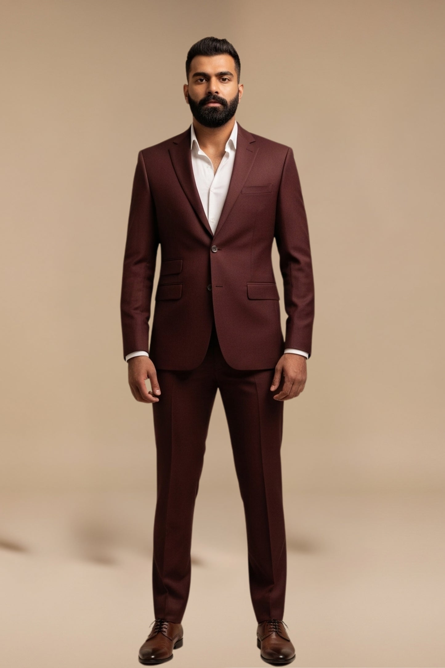 Maroon 2-Piece Suit