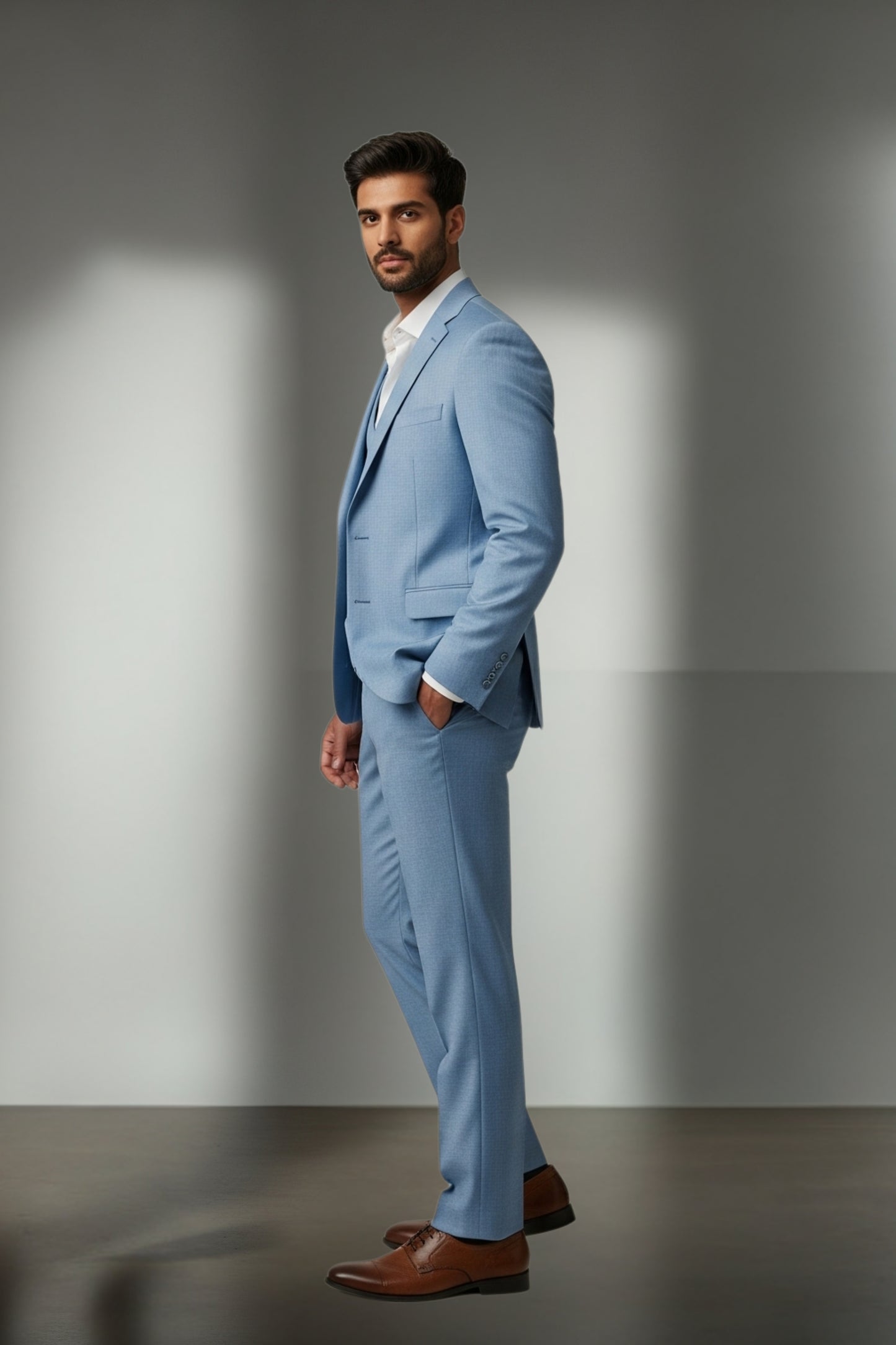 Ice Blue 3-Piece Suit