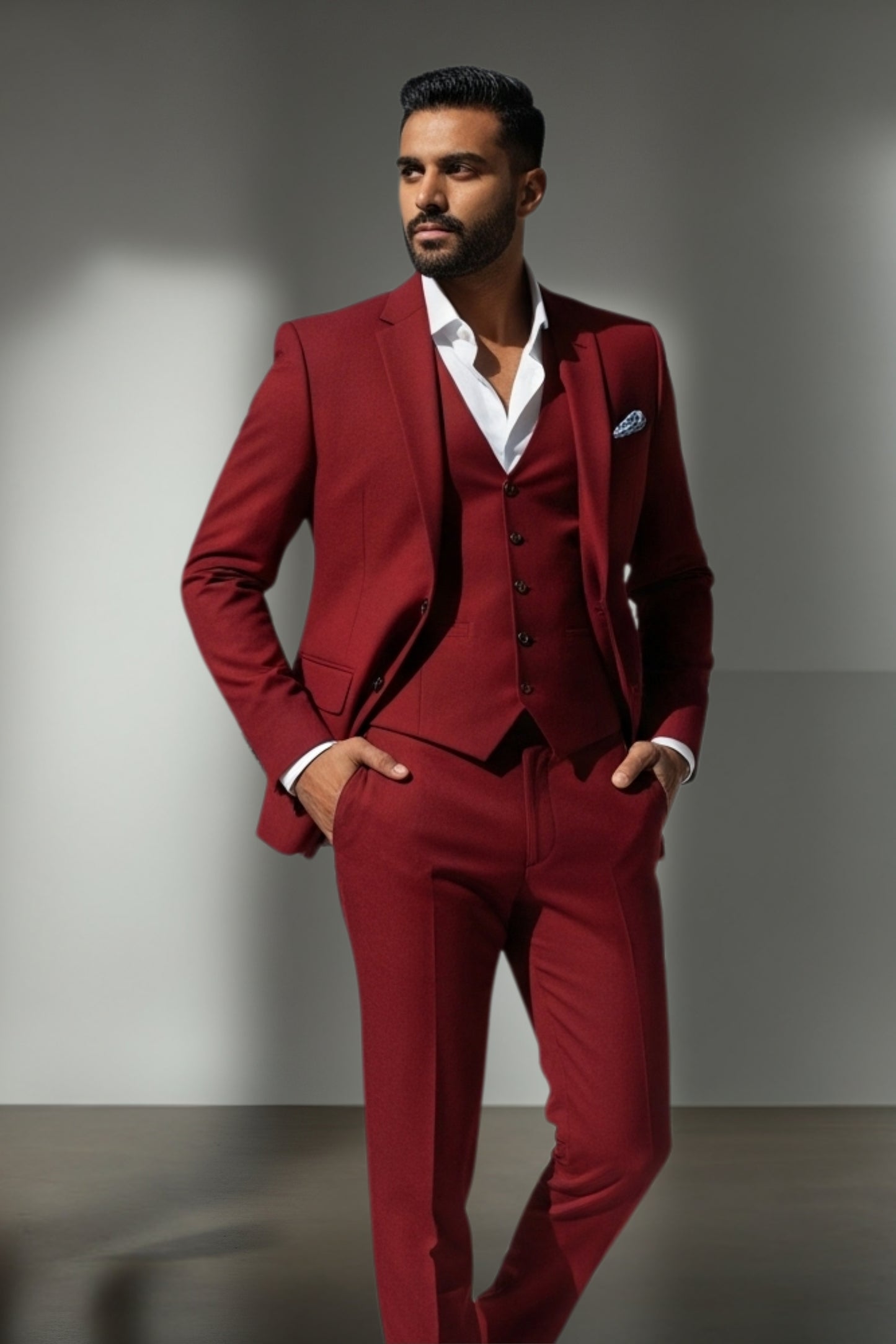 The Maroon Classic 3-Piece Suit