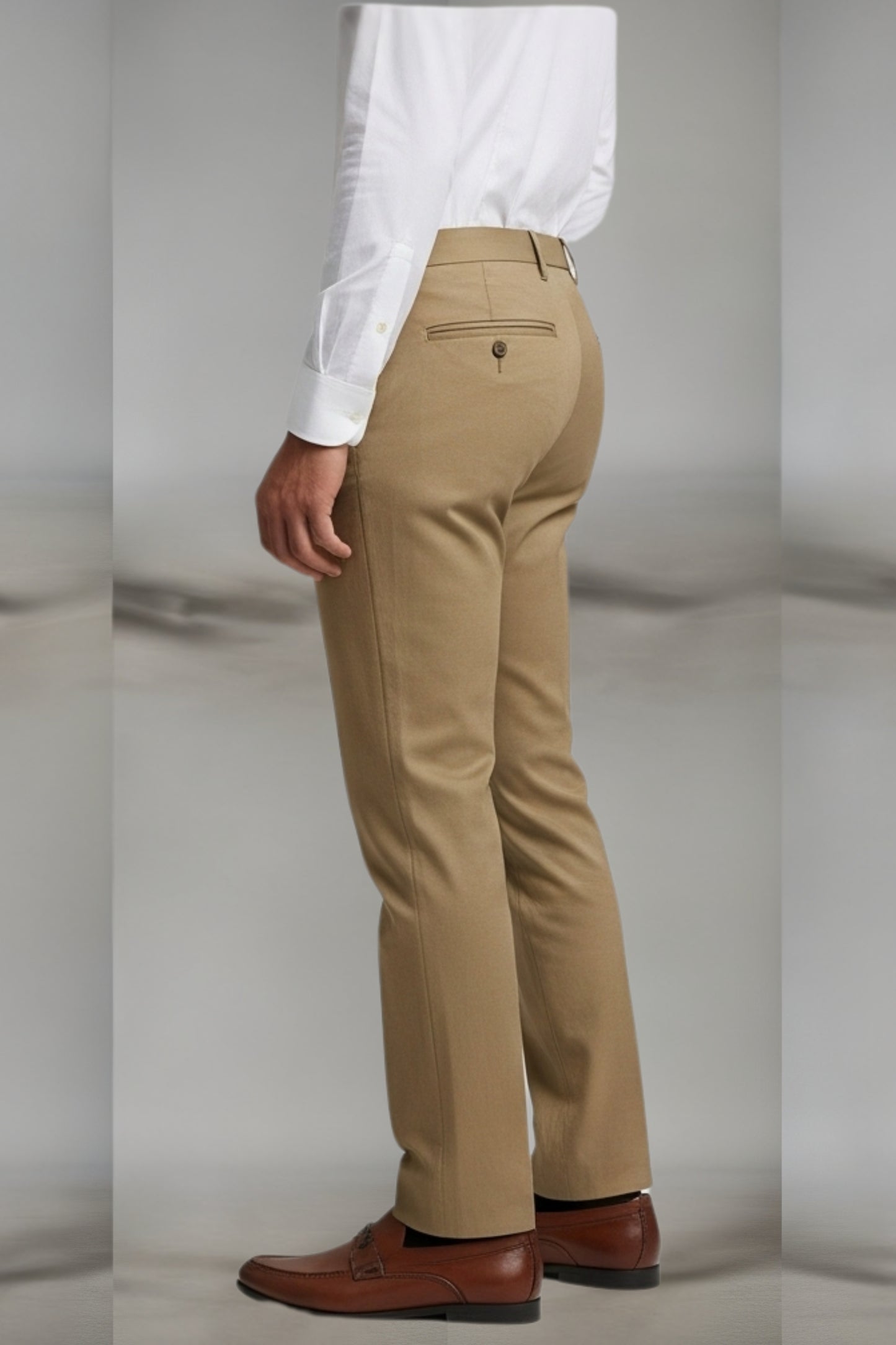 Beige Formal Pants