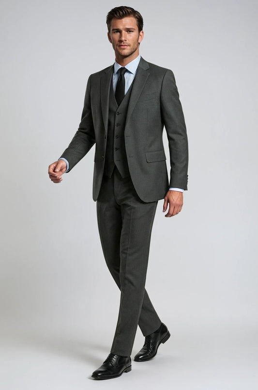 3 Piece Charcoal Suit