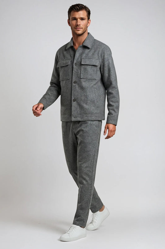 Textured Grey Shacket
