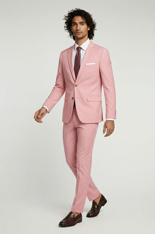 Signature Pink Terry Rayon 2-Piece Suit Collection