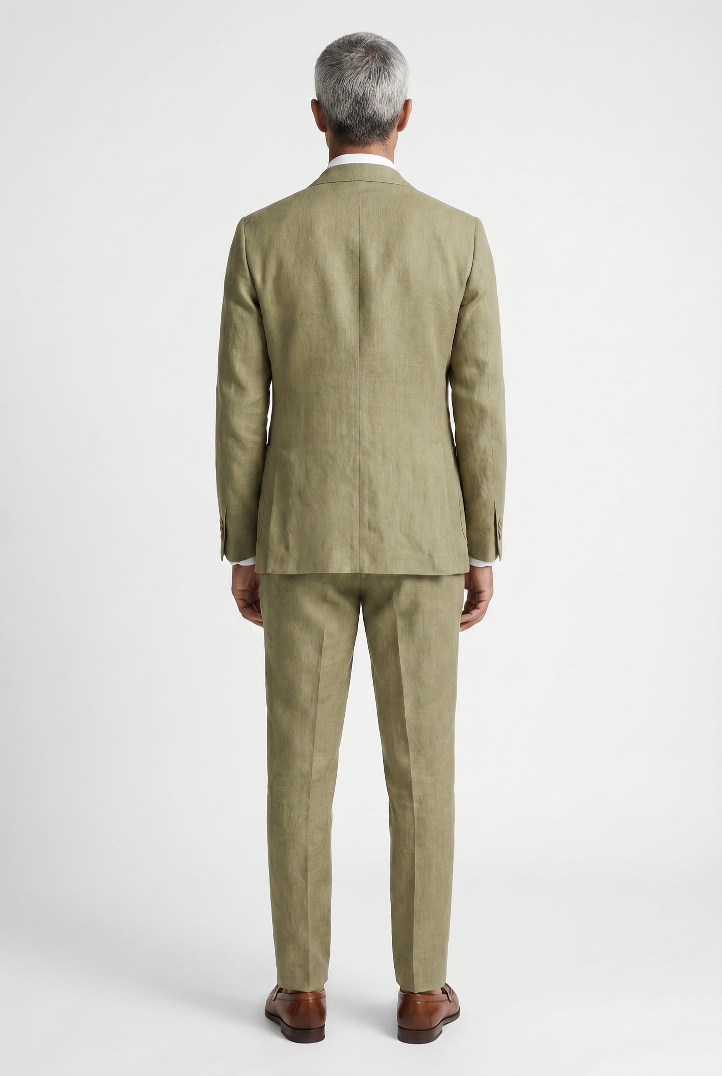 Blutailor Pistachio Olive Linen 2 piece suit