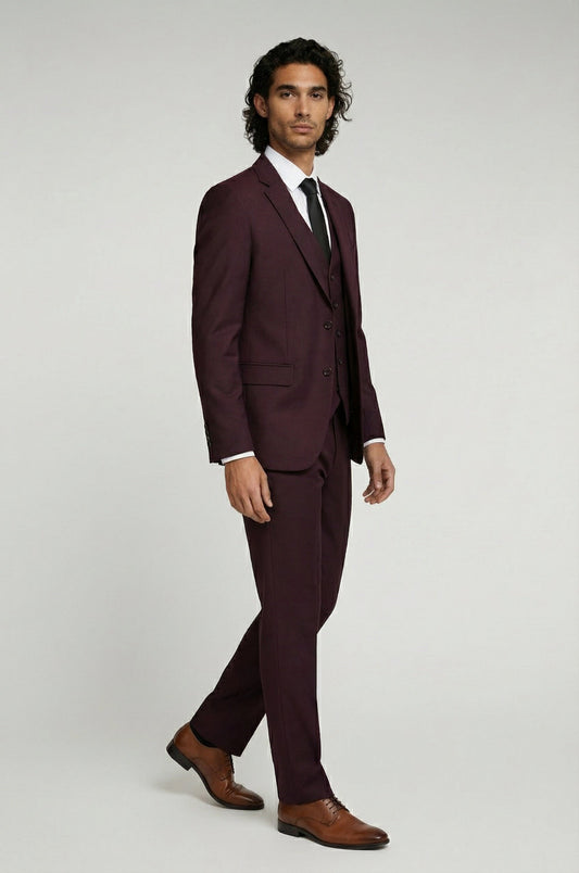 Plum Terry Rayon 3-piece suit