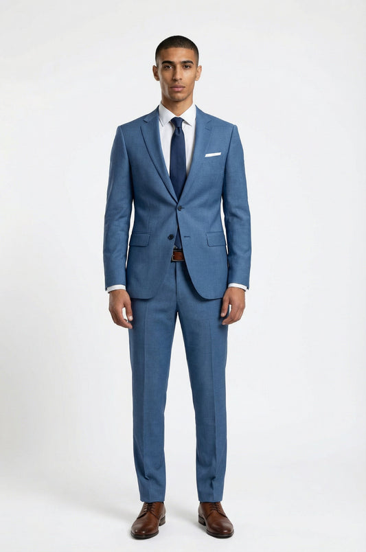 Powder Blue linen 2 piece Suit