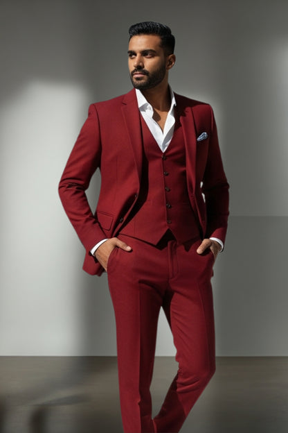 The Maroon Classic 3-Piece Suit