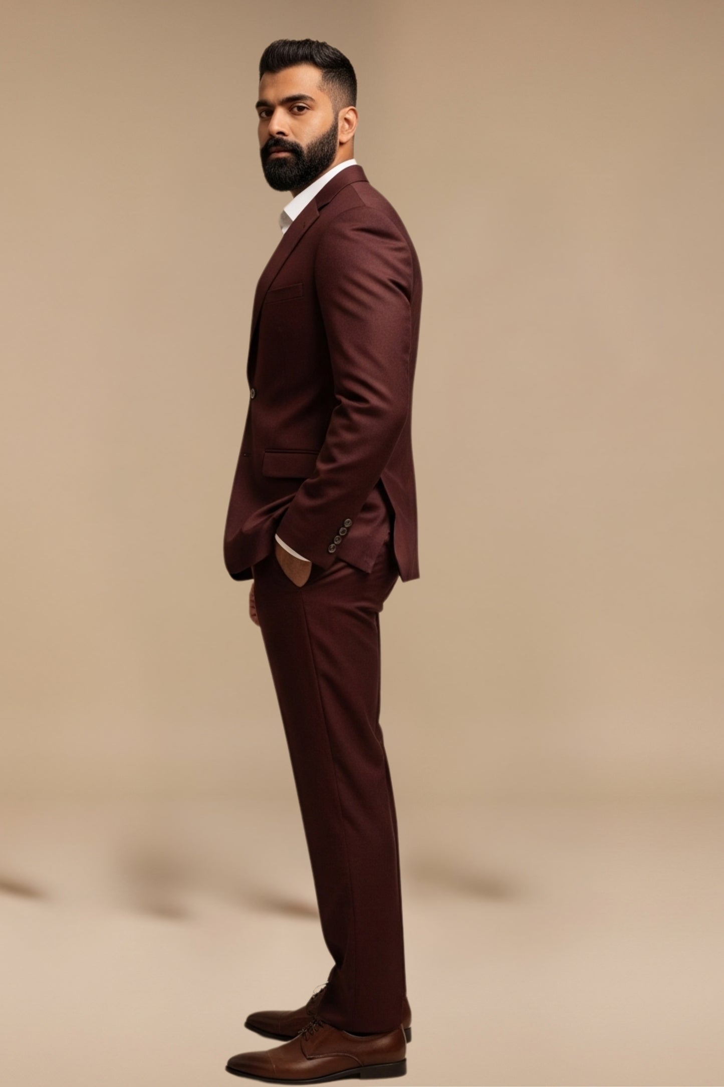 Maroon 2-Piece Suit