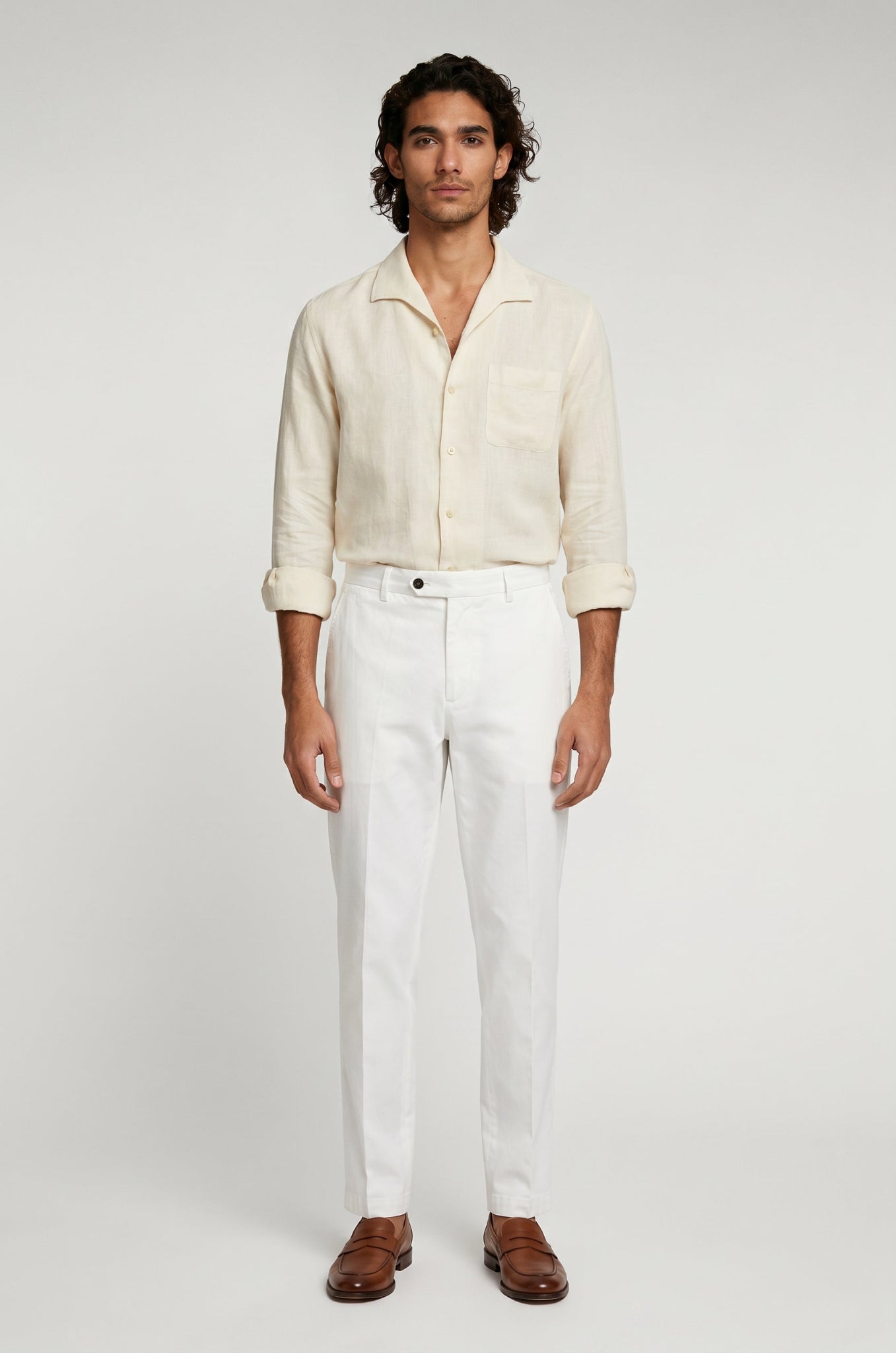 Blutailor Butter Yellow linen shirt in premium linen fabric with a custom tailored fit, featuring a lightweight and breathable finish for a refined and effortless summer look.