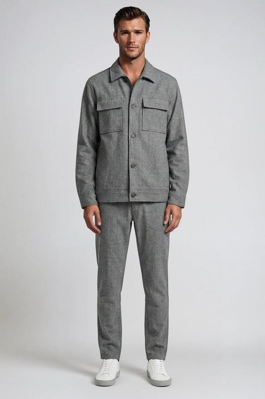 Textured Grey Shacket