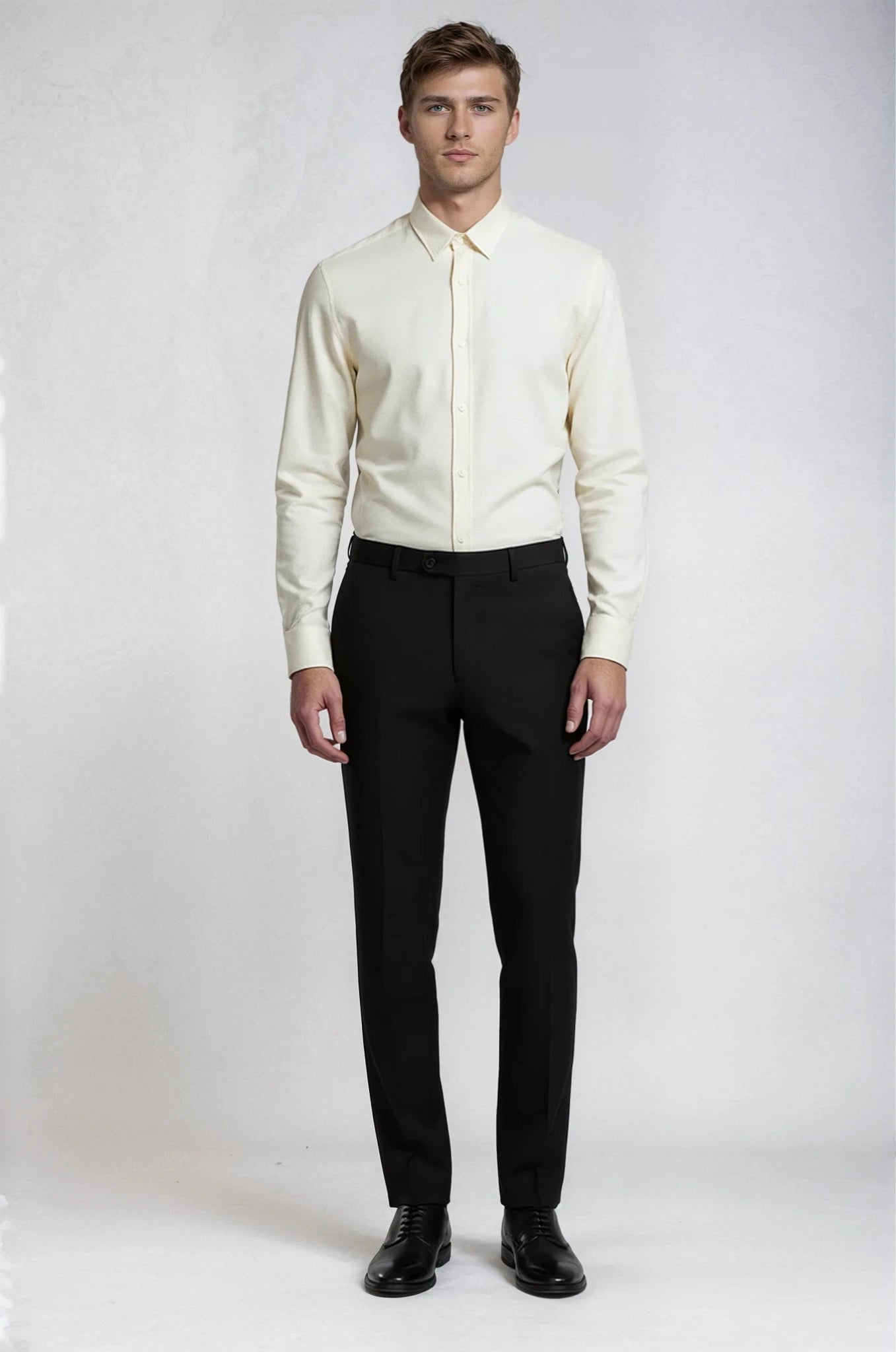 Textured Ivory Formal Shirt