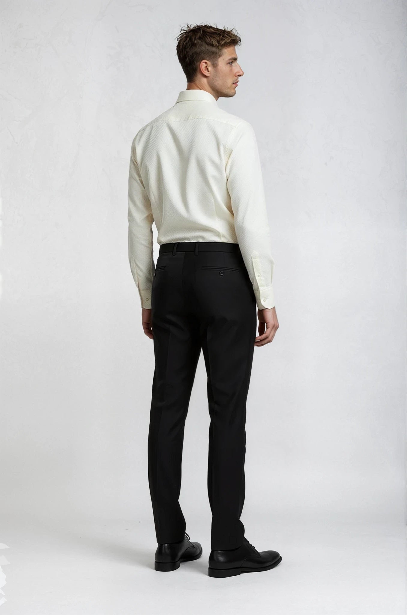 Textured Ivory Formal Shirt