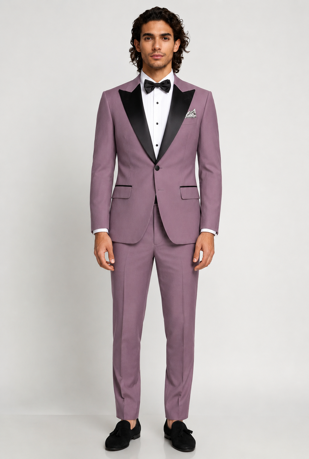 Blutailor Mauve Broad Peak Lapel 2 piece Tuxedo