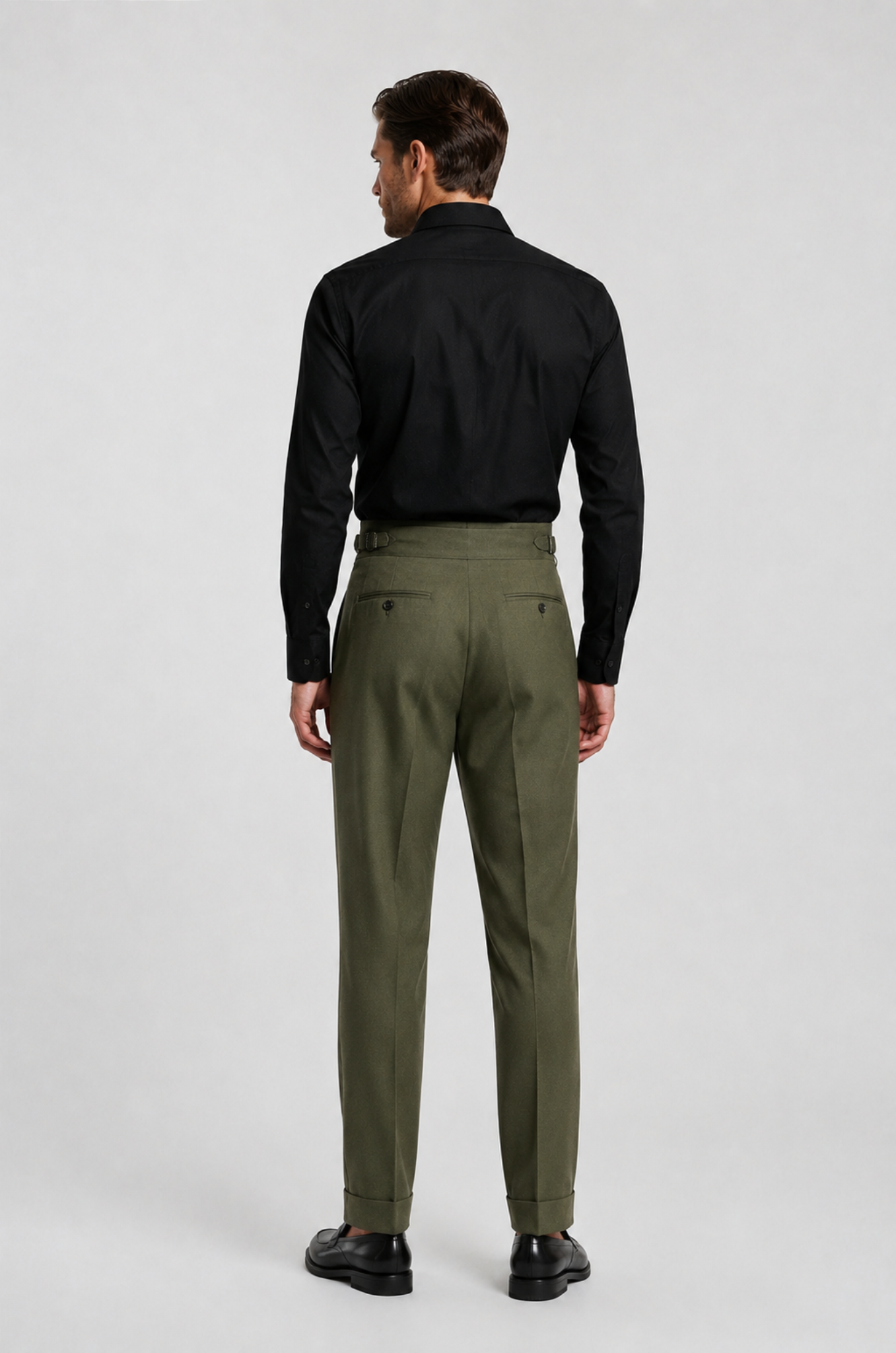Blutailor Olive-Green Gurkha Pant