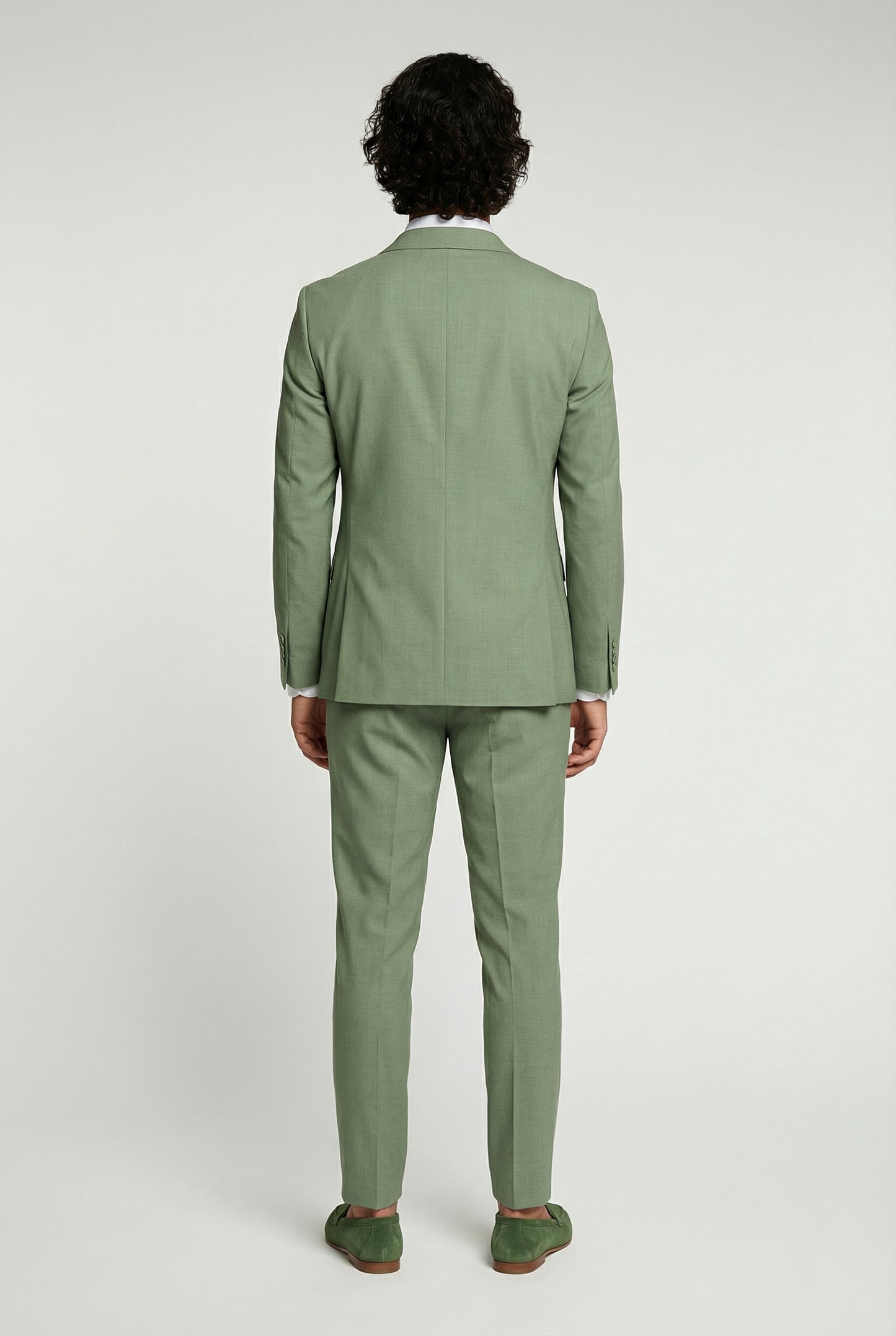 Signature Pastel Olive Terry Rayon 2-Piece Suit Collection