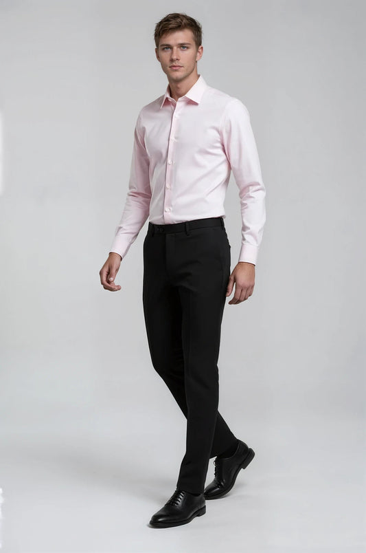 Giza Cotton Pastel Pink Soft Twill Shirt