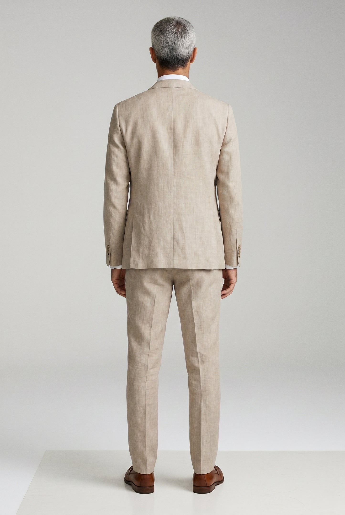 Blutailor Taupe Linen 2 piece suit