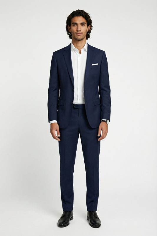 Signature Midnight Blue Terry Rayon 2-Piece Suit Collection