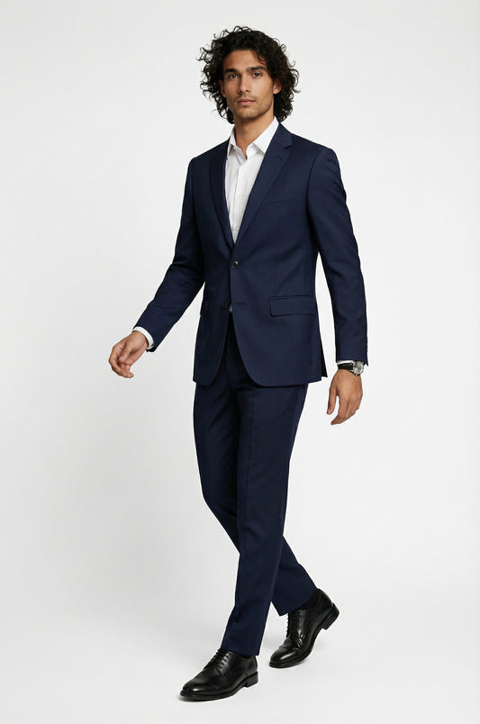 Signature Midnight Blue Terry Rayon 2-Piece Suit Collection