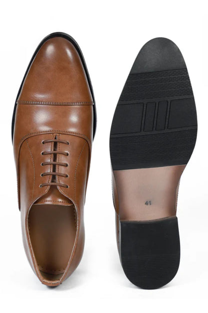 Burnish Brown Tan Oxford Shoes