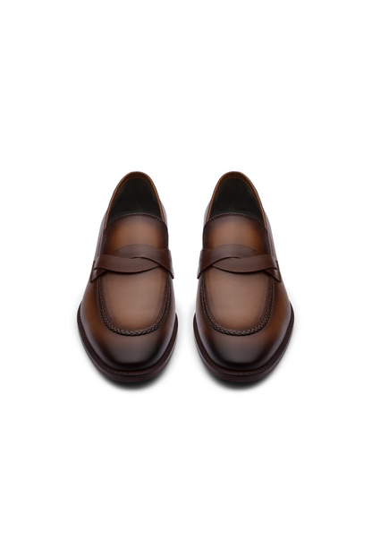 CULLMAN - CHESTNUT BROWN LEATHER SHOES