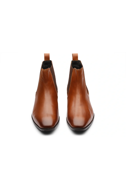 CHELSEA BOOTS - TAN LEATHER SHOES