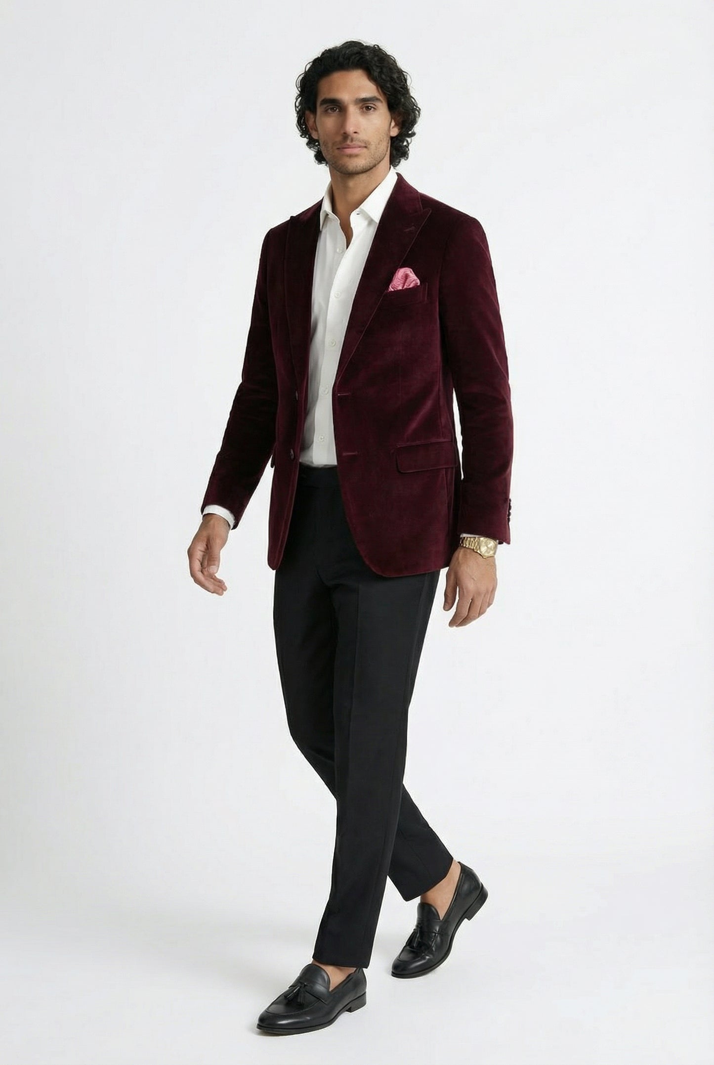 Wine Suede Blazer