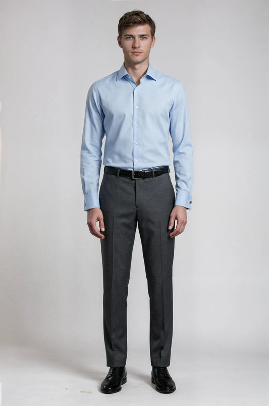 Light Blue French Cuff Shirt