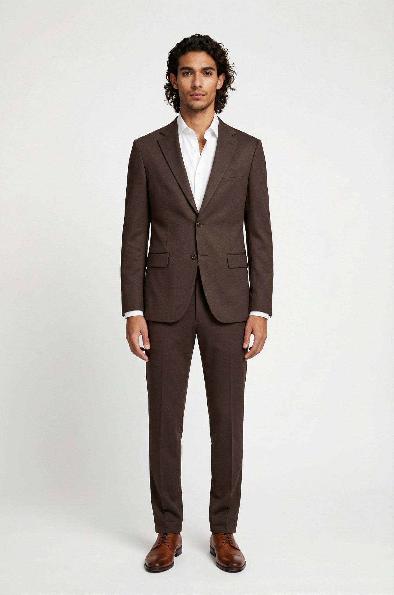 Signature Brown Coffee Terry Rayon 2-Piece Suit Collection