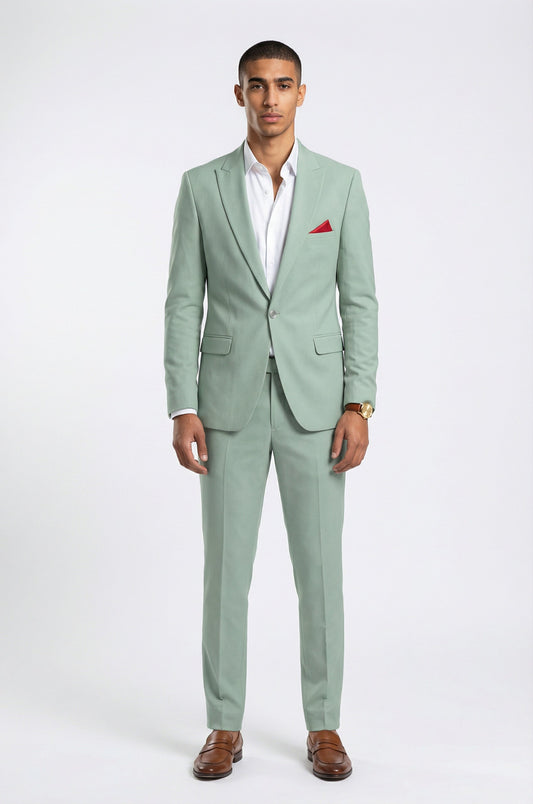 2 Piece pista green suit