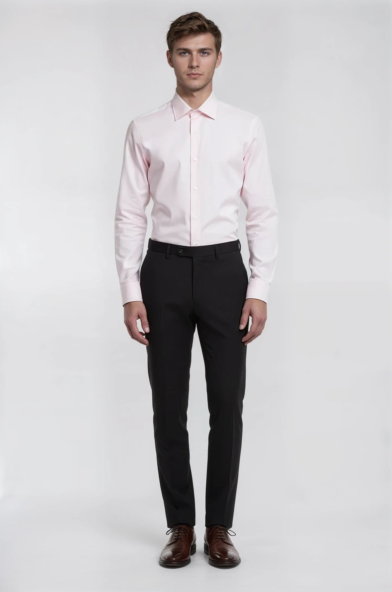 Giza Cotton Pastel Pink Soft Twill Shirt