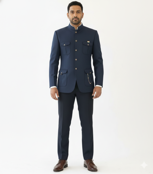 The Blutailor Admiral Shacket in Deep Teal