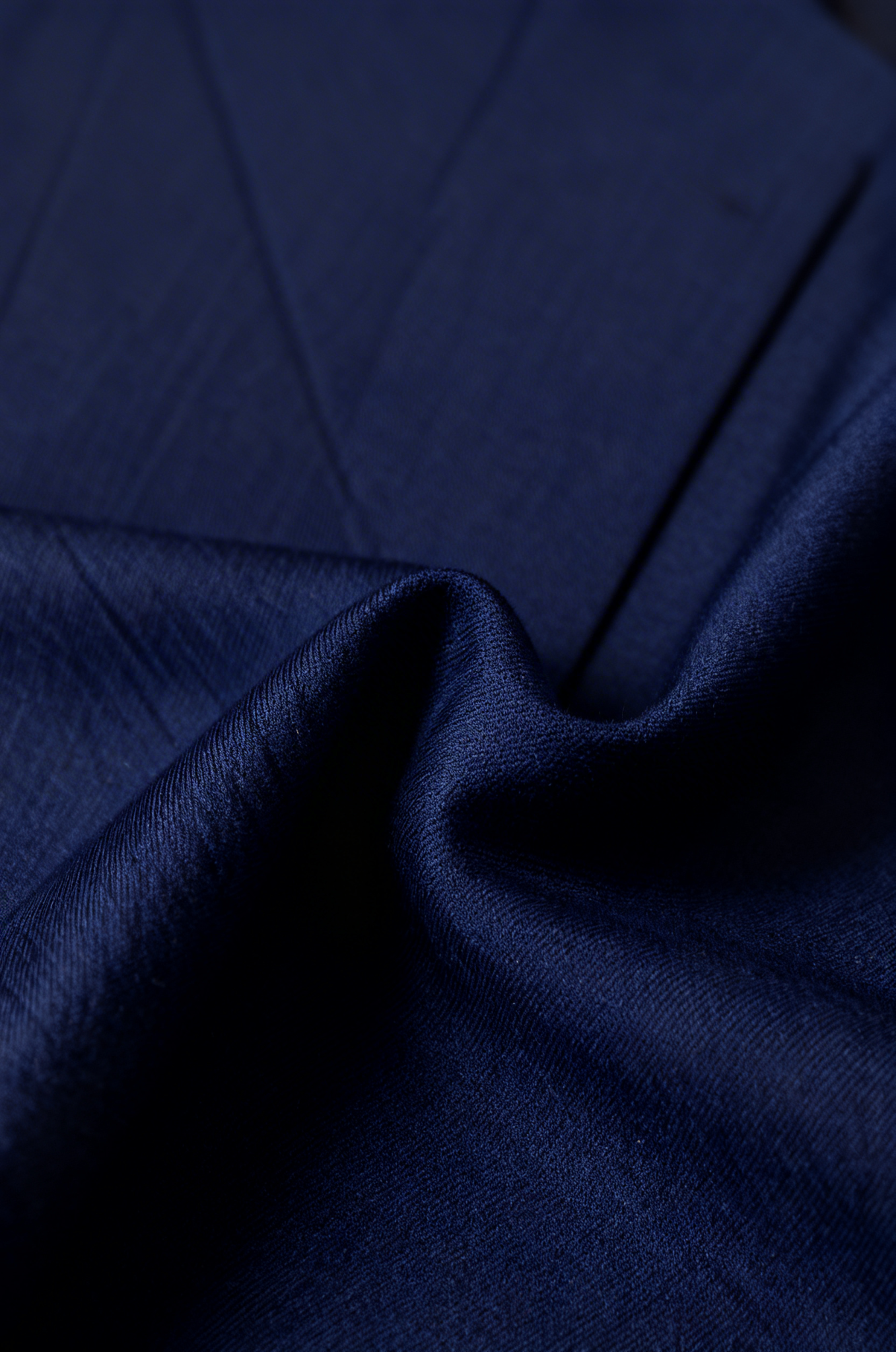 Navy blue Terry Rayon 3-piece suit